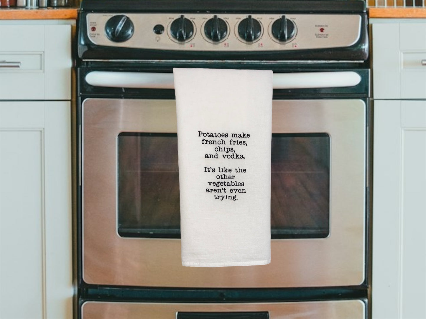 The Other veggies aren't even trying, Funny Embroidered Towel