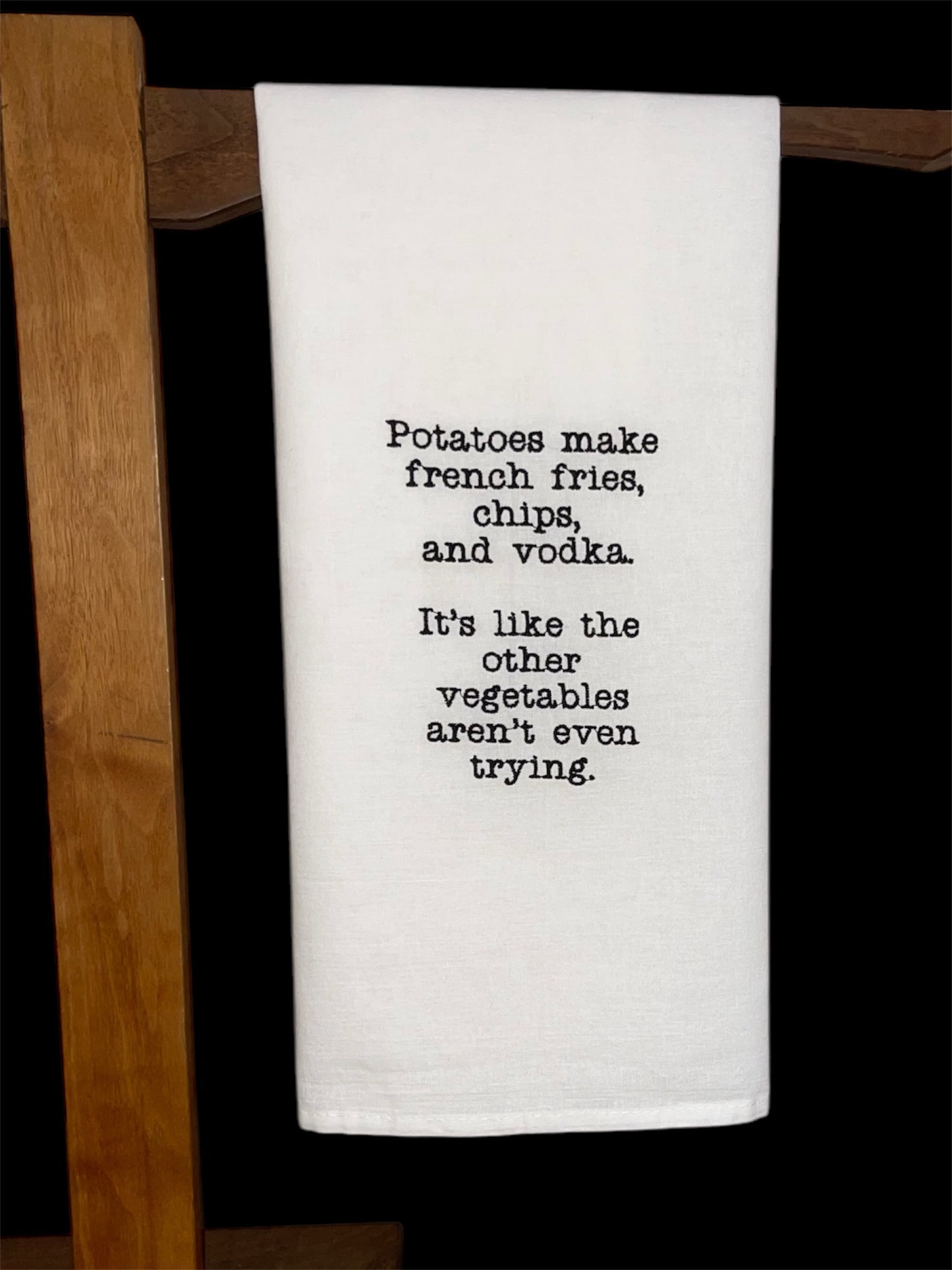 The Other veggies aren't even trying, Funny Embroidered Towel