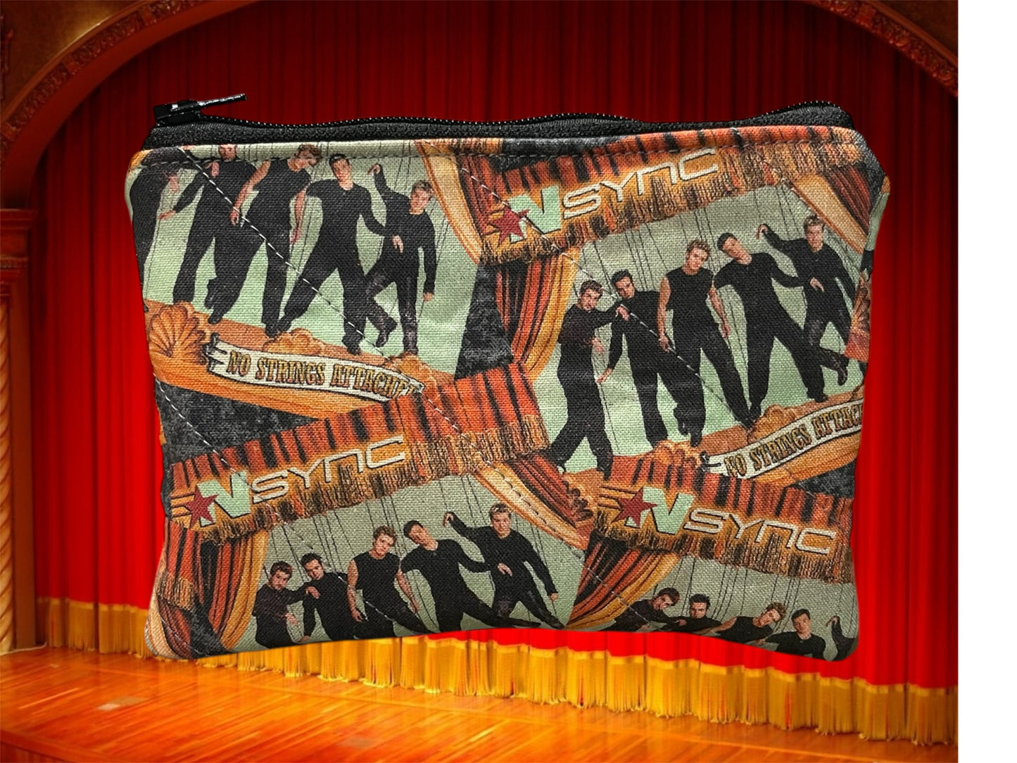 Boy Band Make Up Bag and Coin Purse Set made from NSync Fabric