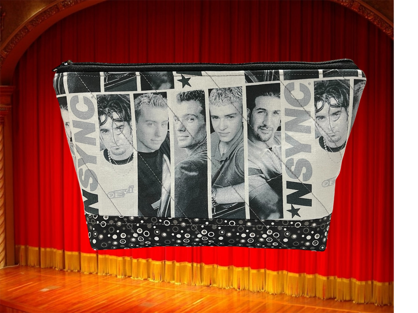 Boy Band Make Up Bag and Coin Purse Set made from NSync Fabric