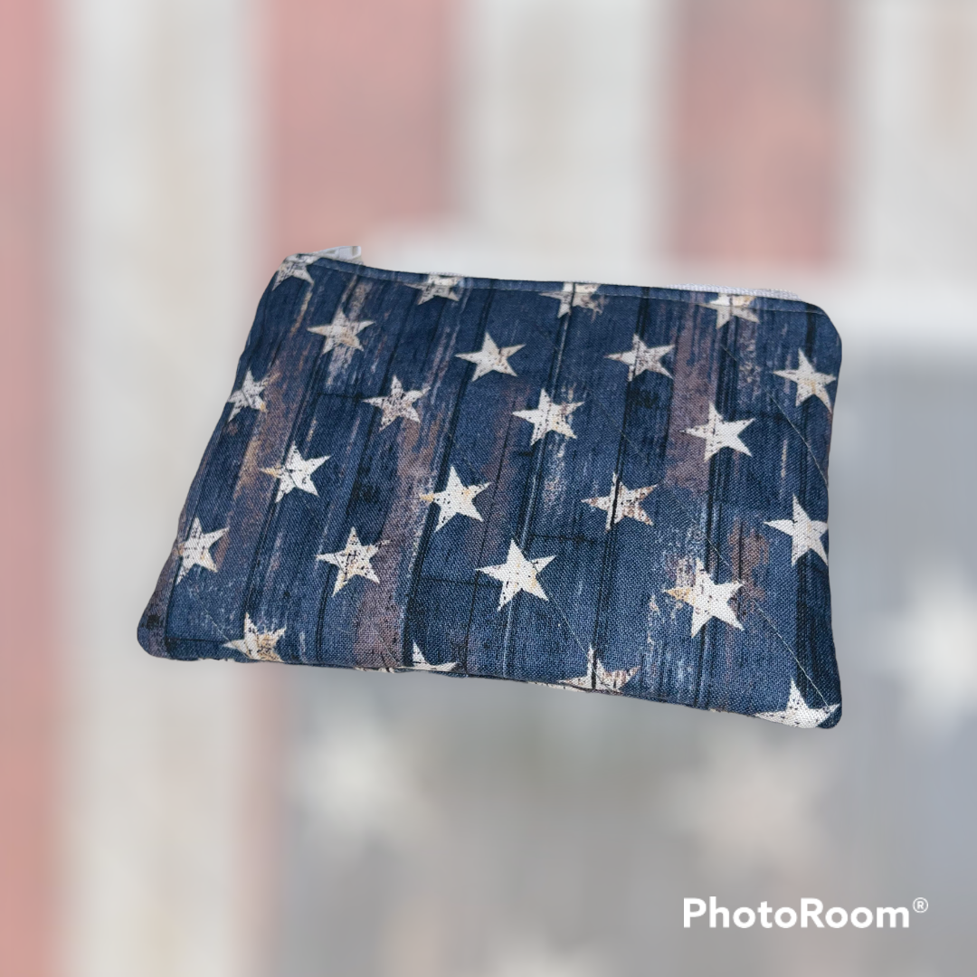 Americana Make up Bag and Coin Purse Set