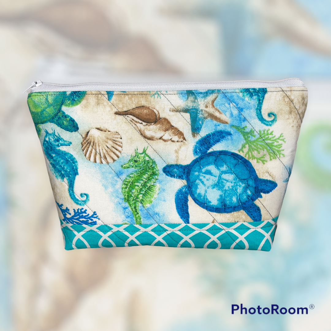 Nautical Make Up Bag and Coin Purse Set