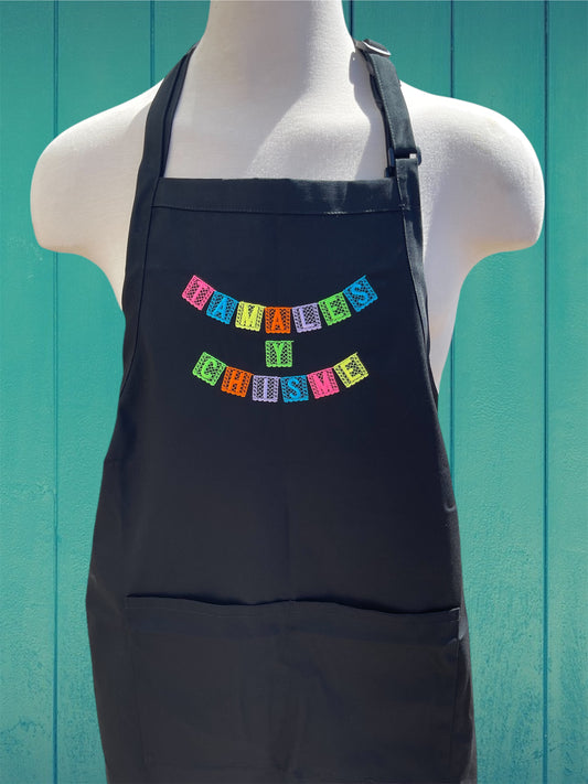 Tamales y Chisme Embroidered Apron