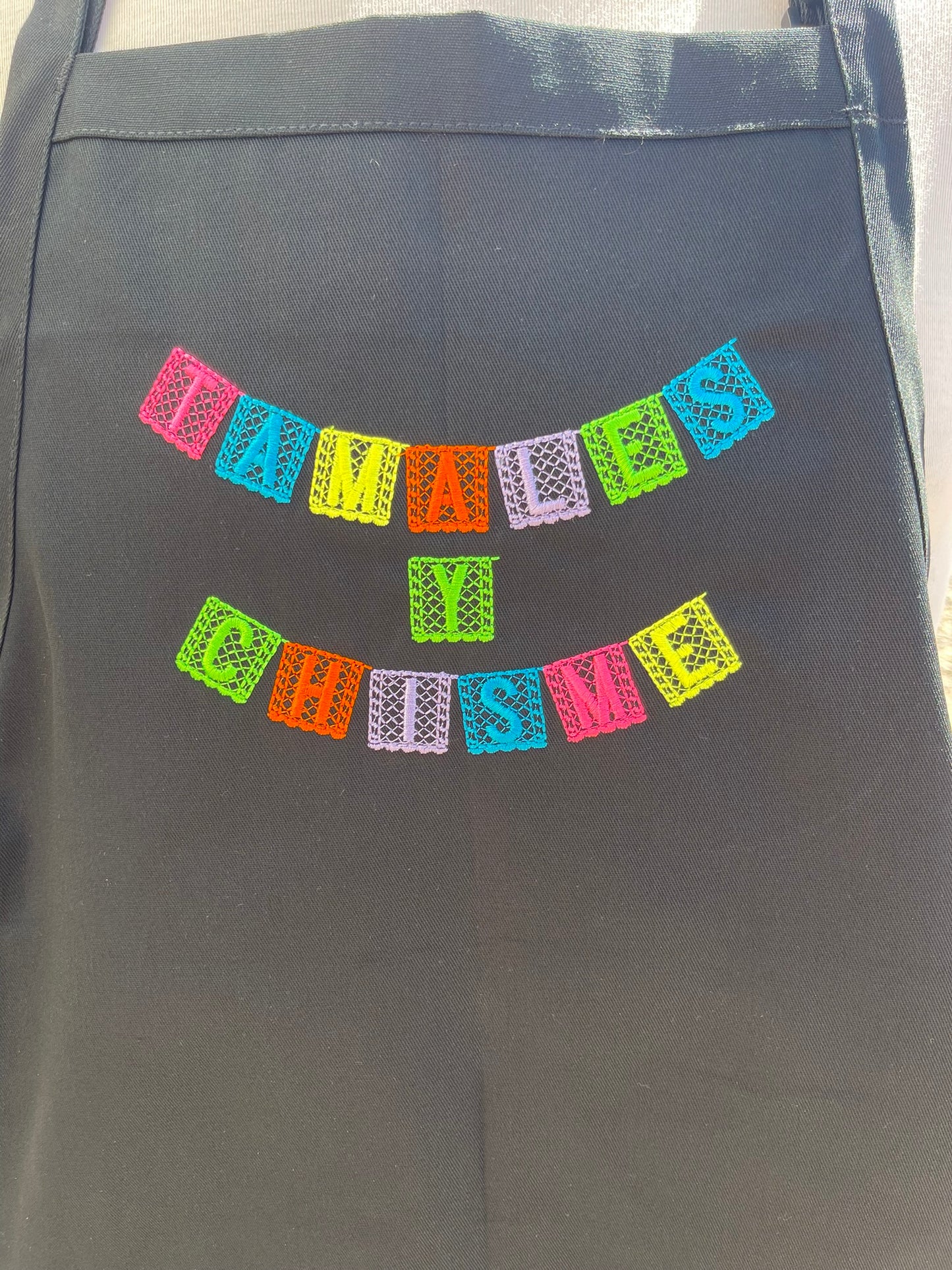 Tamales y Chisme Embroidered Apron