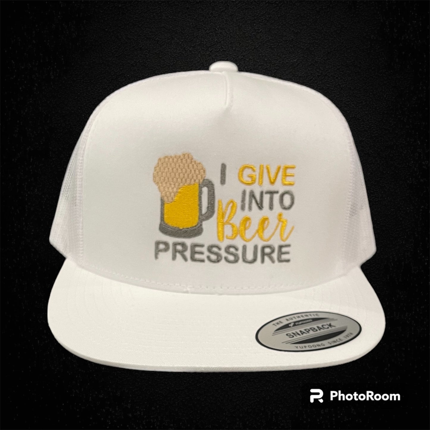 I Give Into Beer Pressure Embroidered Hat.