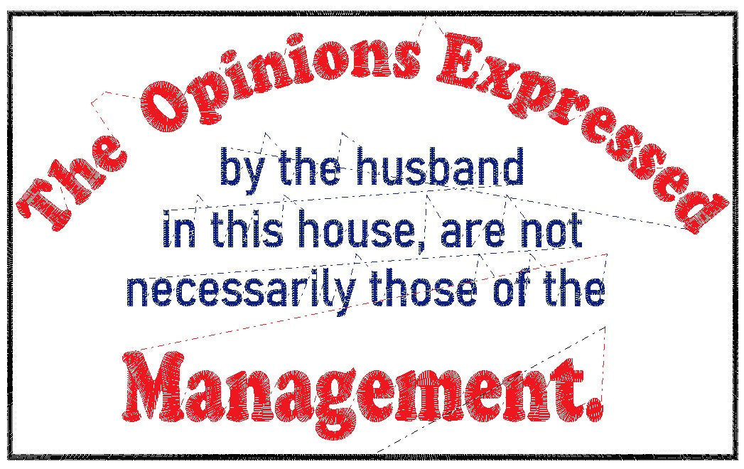 Digital Embroidery Pattern "The Opinions of the Husband..."