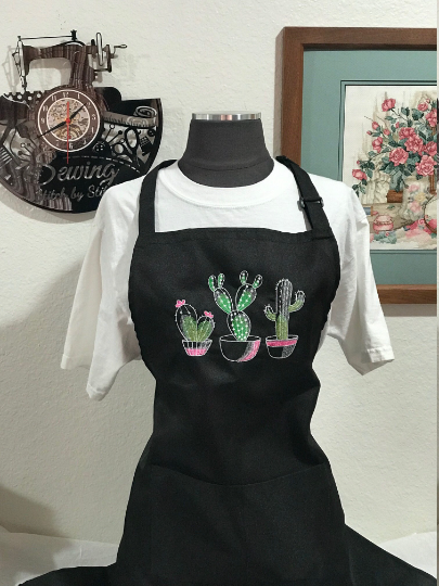 Crazy Cactus Trio Apron