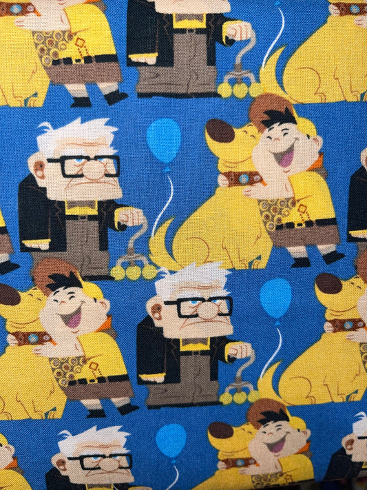 Carl, Russell and Doug Pencil Bag Made From Licensed Disney Fabric