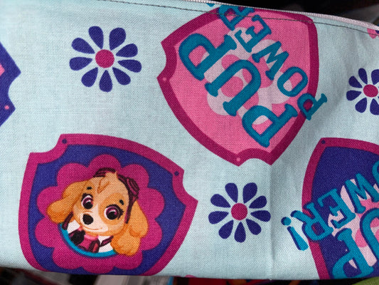 Rescue Pup Sky Pencil Bag Made From Licensed Paw Patrol Fabric