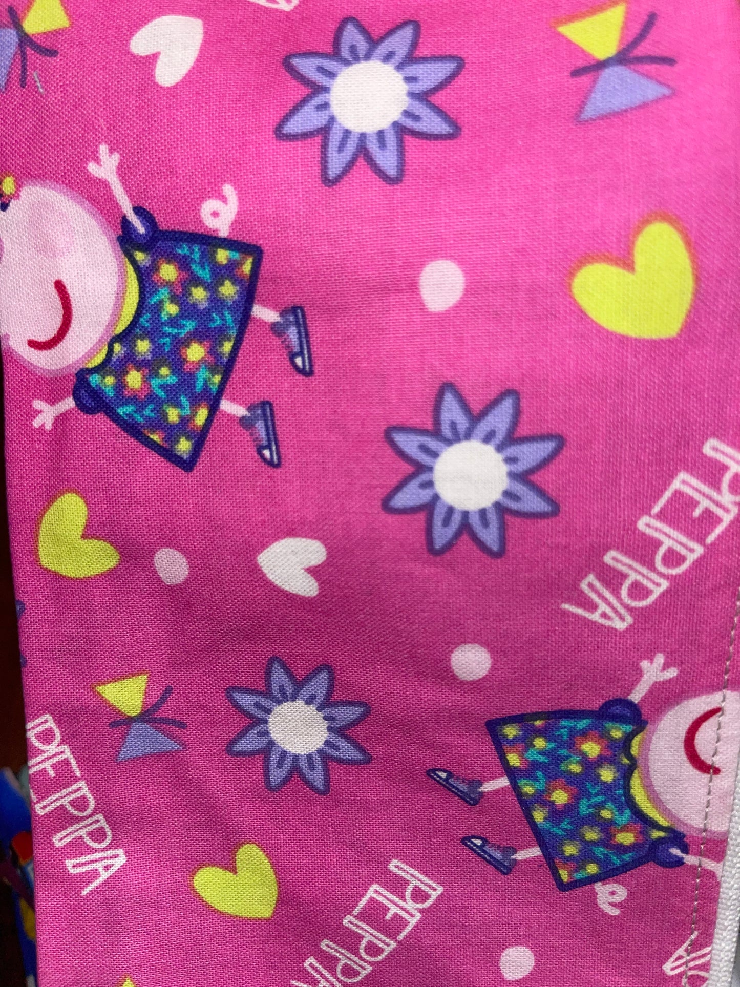 Peppa Pig Pencil Bag Made From Licensed Peppa Pig Fabric