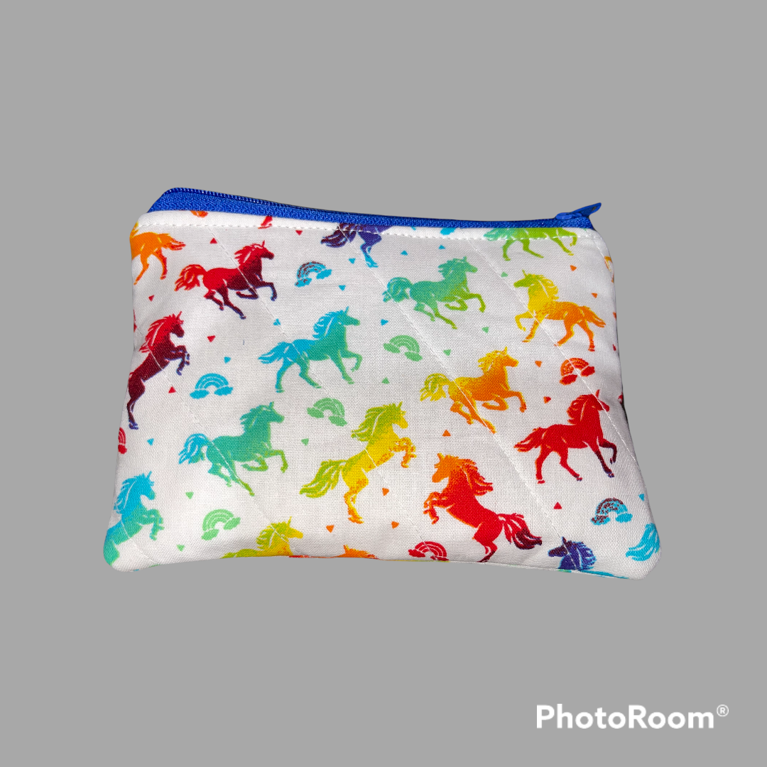 Rainbow Unicorn Make Up Bag and Coin Purse Set