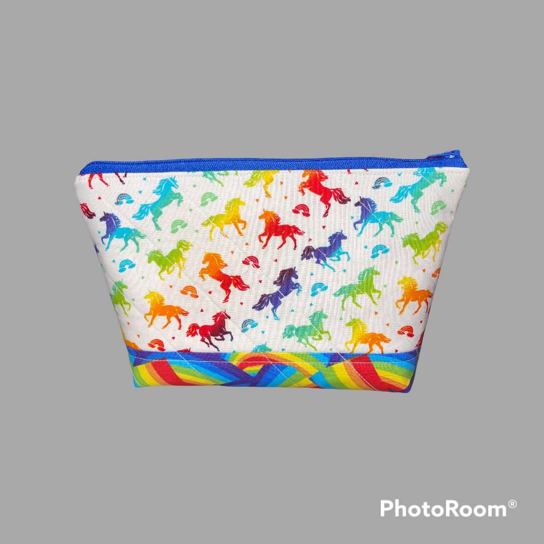 Rainbow Unicorn Make Up Bag and Coin Purse Set