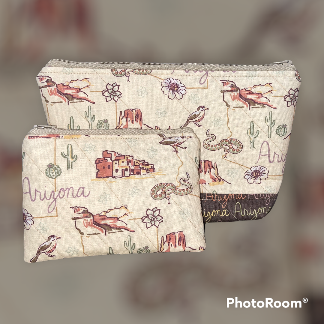 Arizona Make Up Bag and Coin Purse Set