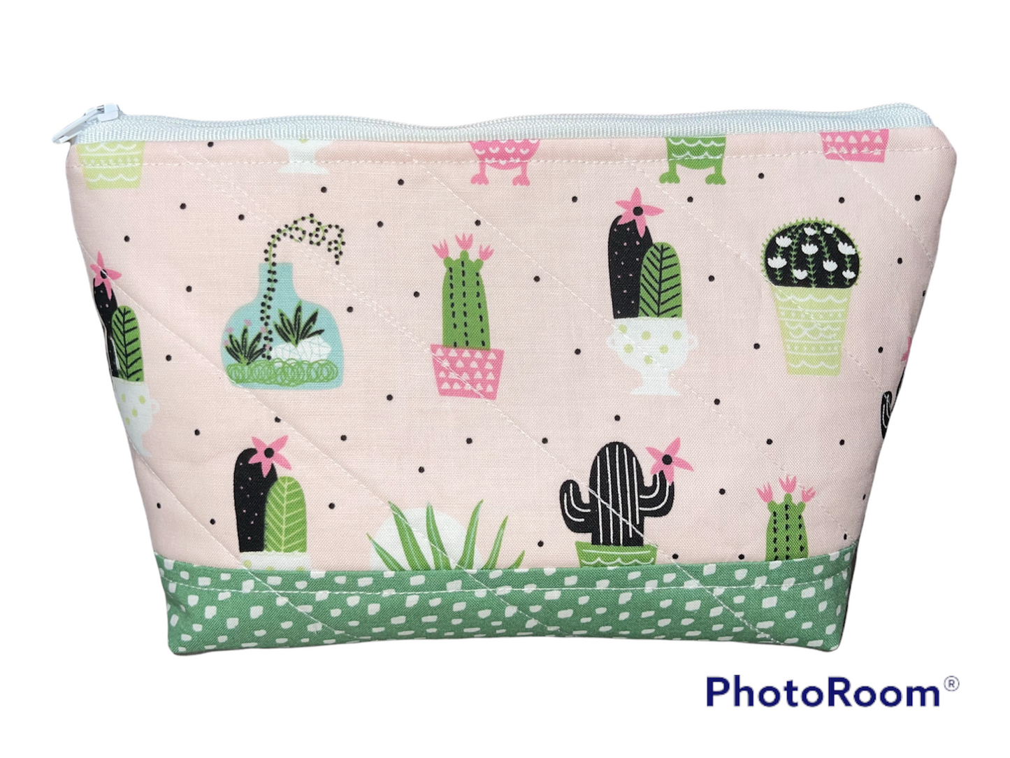 Potted Succulents  Make up Bag and Coin Purse Set