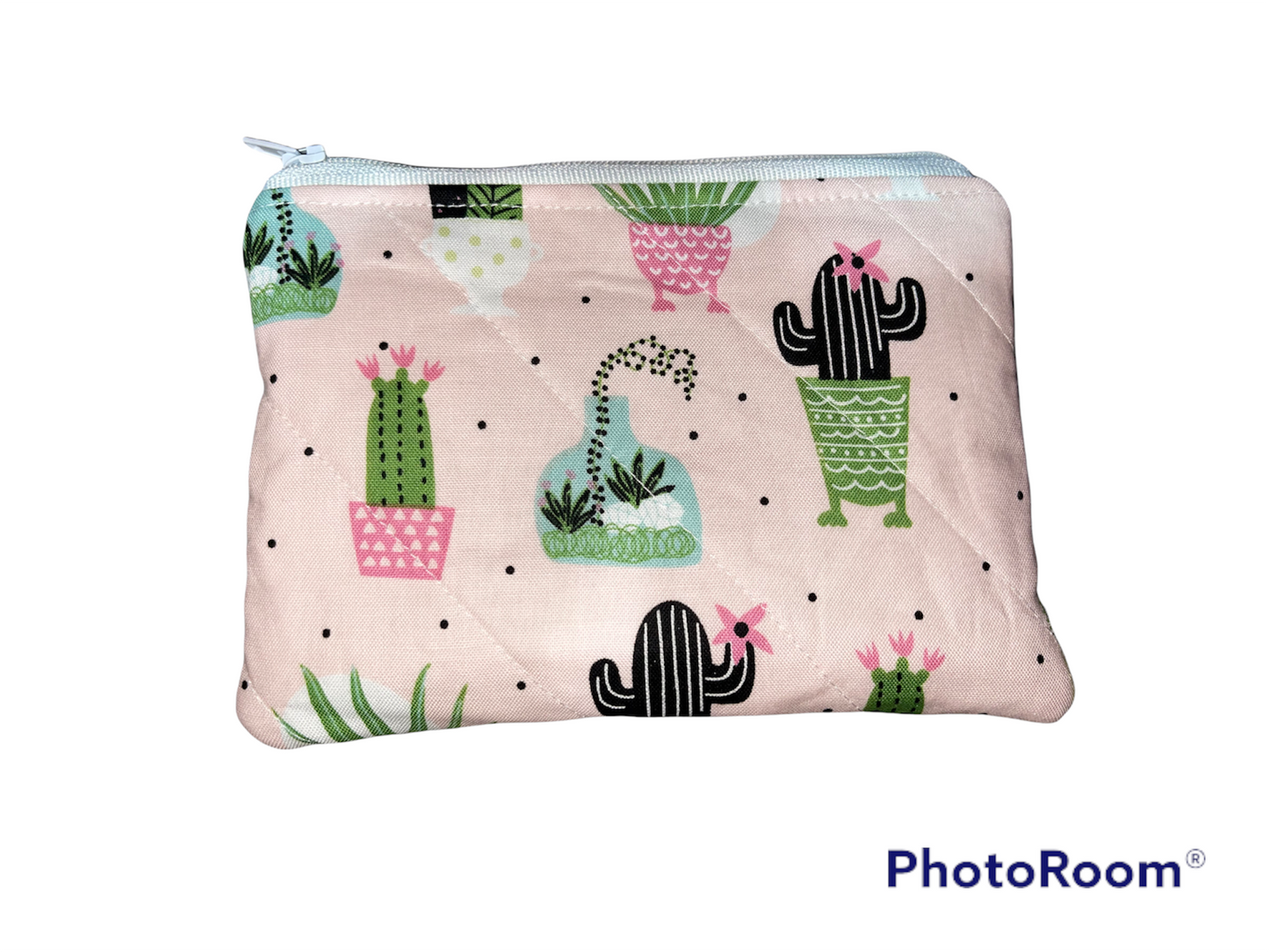 Potted Succulents  Make up Bag and Coin Purse Set