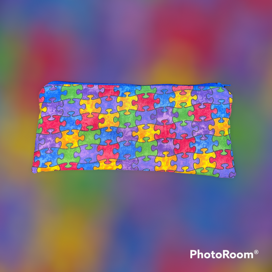 Colorful  Puzzle Pieces Pencil Case