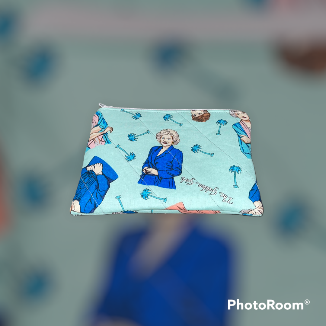 Sassy Woman Make Up Bag and Coin Purse Set made from Licensed  The Golden Girls Fabric..