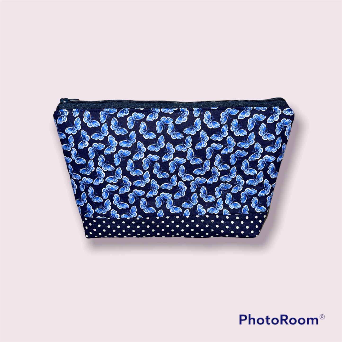 Blue Butterfly Make Up Bag and Coin Purse Set