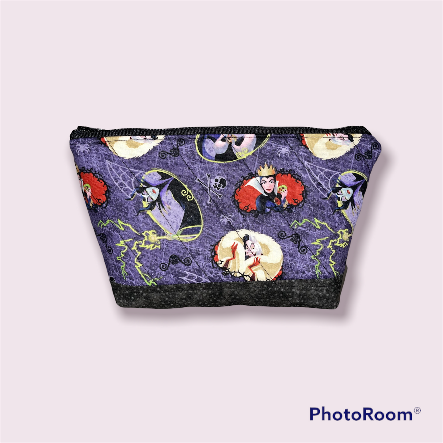 Lady Villains Make Up Bag and Coin Purse Set made from Licensed Disney Fabric