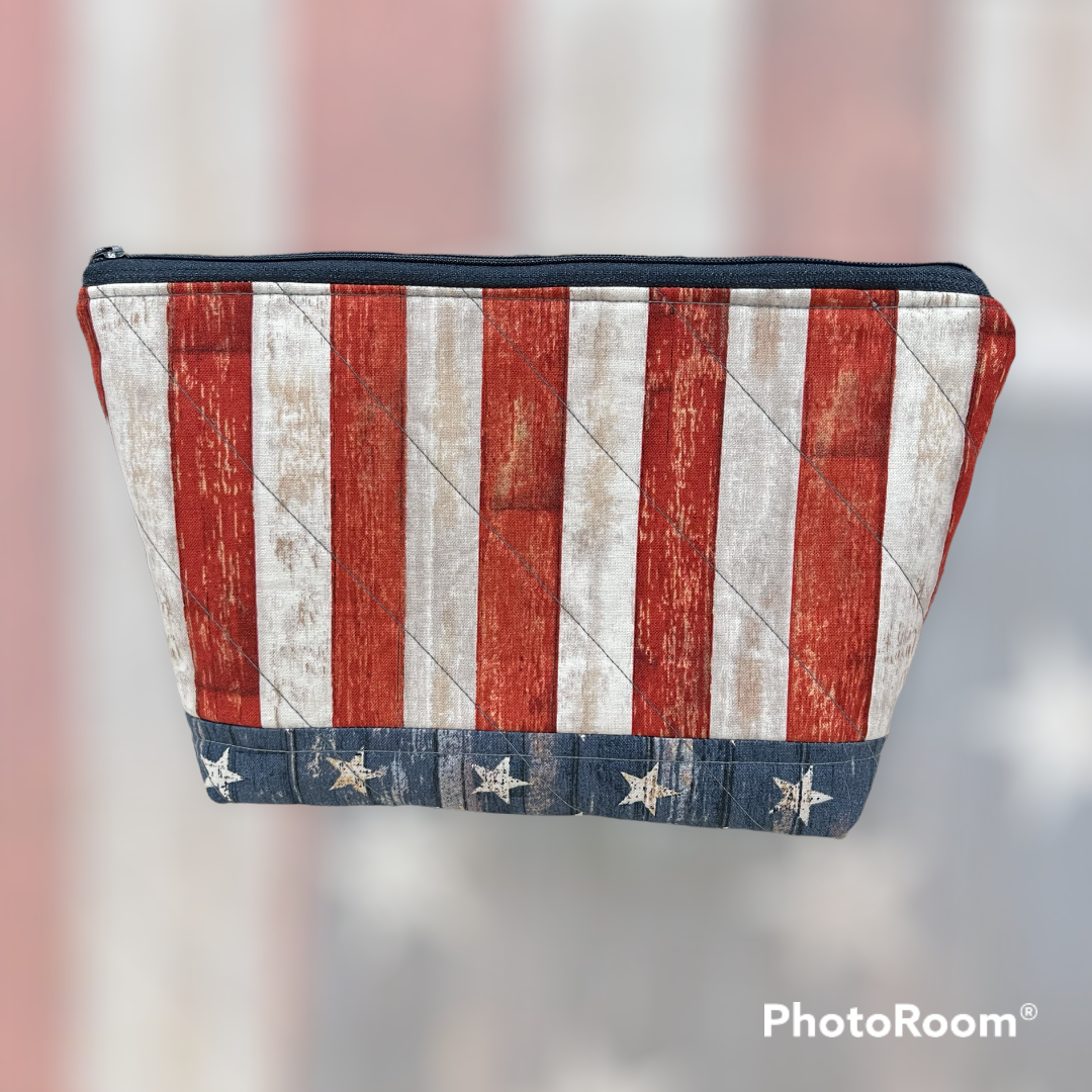 Americana Make up Bag and Coin Purse Set