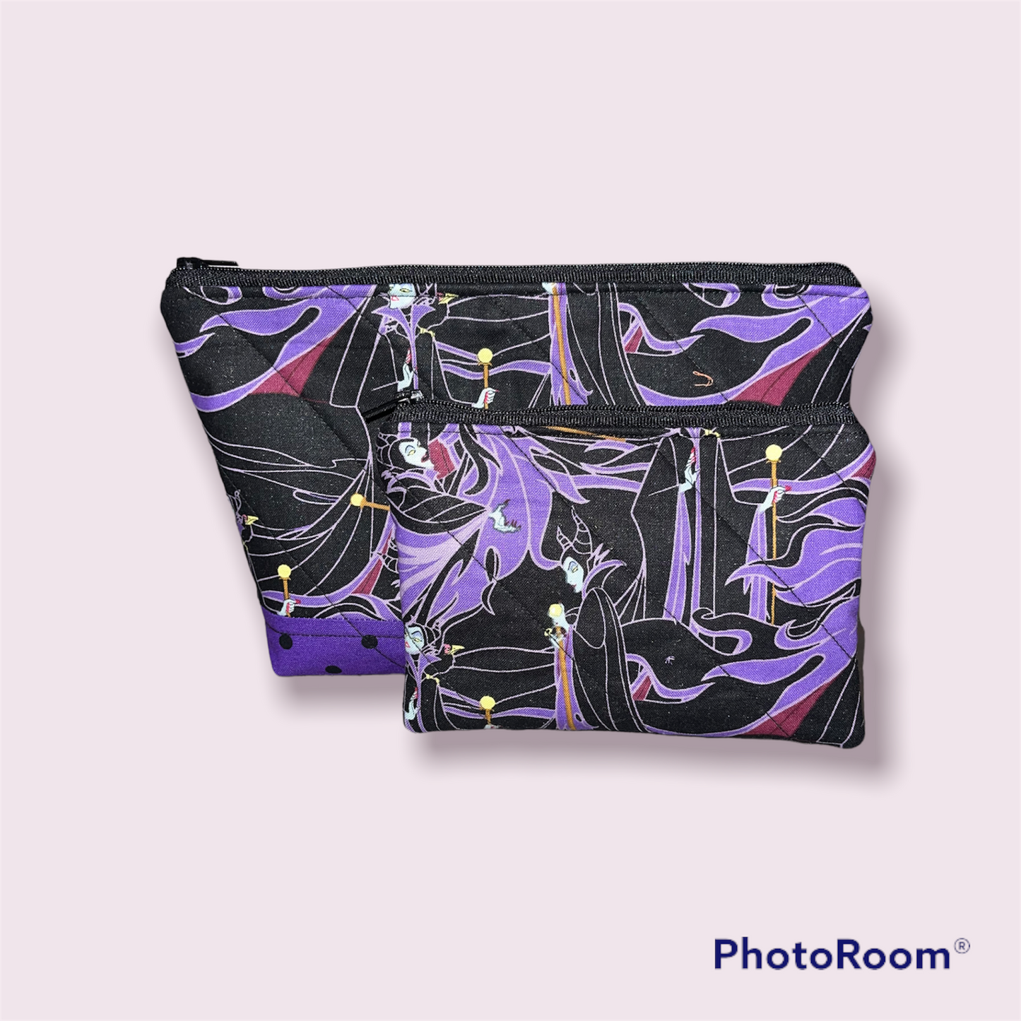 Evil Queen Make Up Bag and Coin Purse Set made from Licensed Disney Fabric