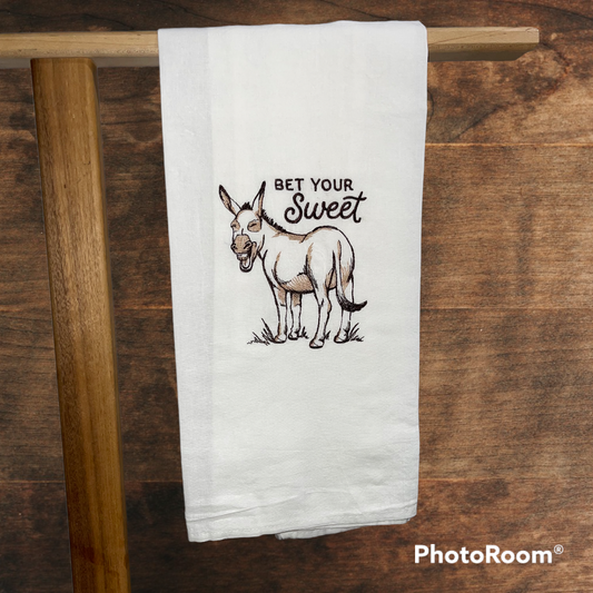 Bet Your Sweet Embroidered Kitchen Towel