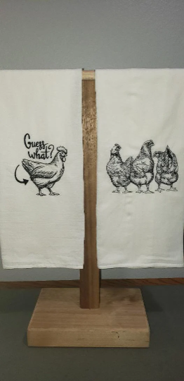 Chicken Butt Set Embroidered Kitchen Towels