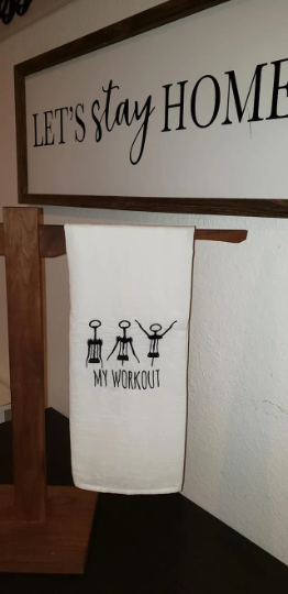 My Workout Embroidered Towel