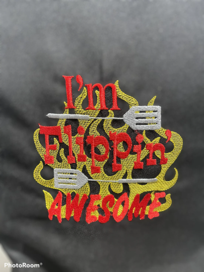 I'm Flippin' Awesome Embroidered Apron