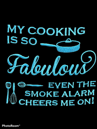 My Cooking is So Fabulous Embroidered Apron
