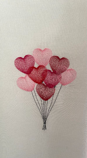 Heart Balloon Embroidered Towel