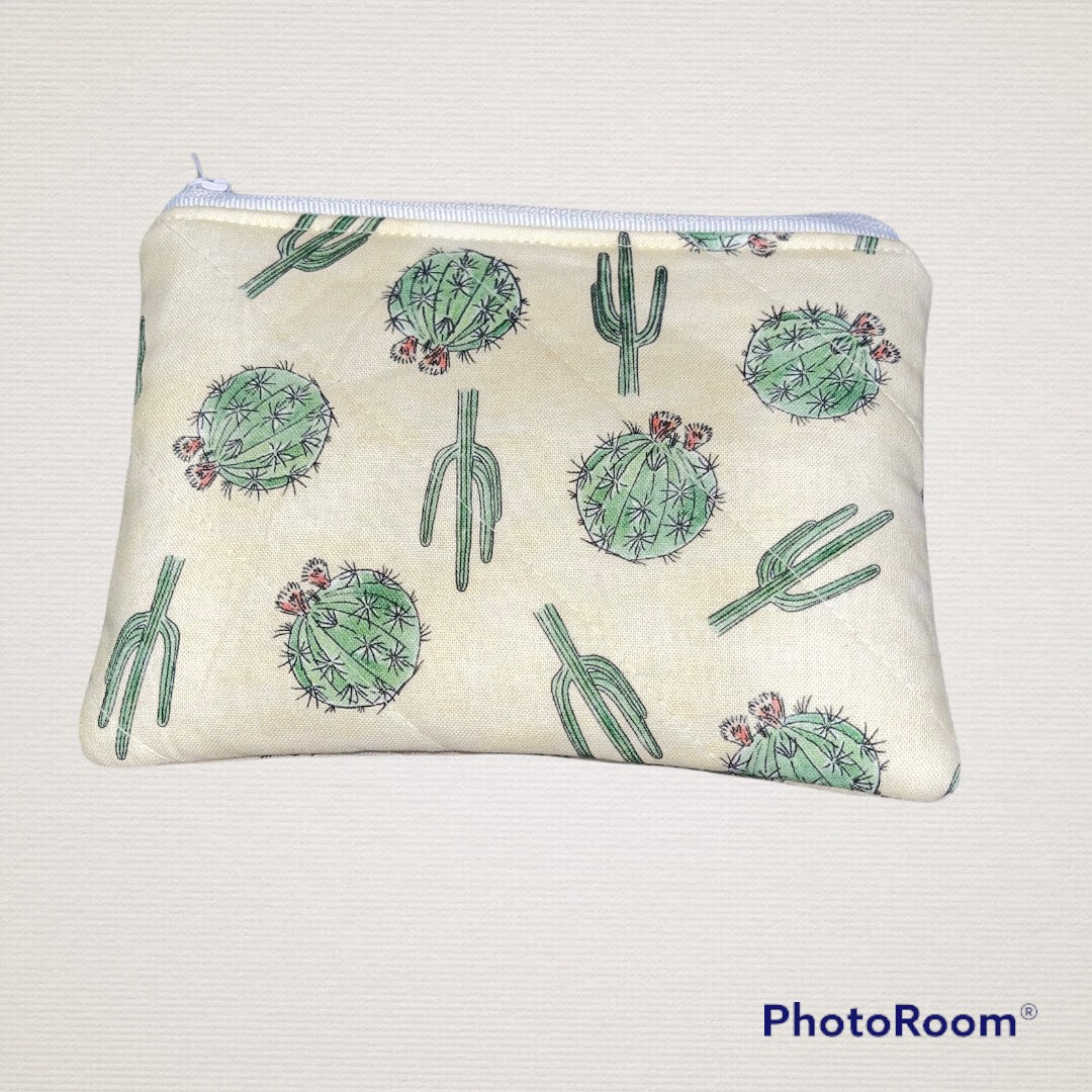 Cactus Make Up Bag and Coin Purse Set